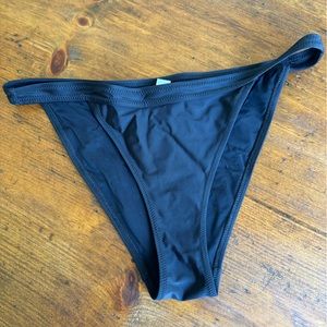 Solid and Striped black swim bottoms
